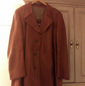 Vintage leather car coat
